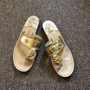 Jack Rogers Gold Sandals